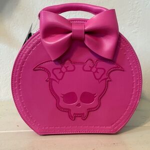 Monster High DRACULAURA Pink Bow Ribbon Crossbody Bag Purse